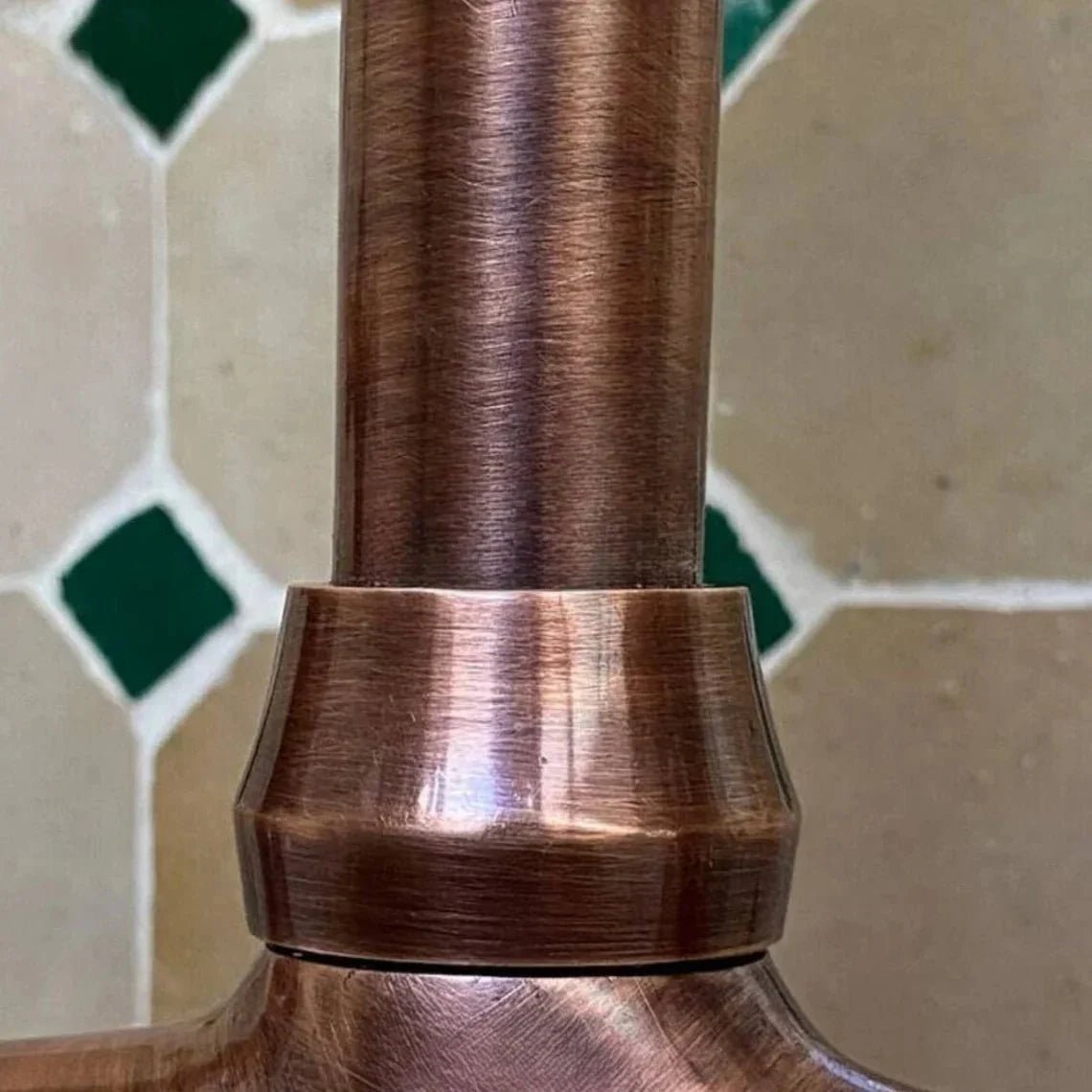 Aged Copper Bridge Faucet, Vintage Kitchen Sink Faucet, Aged Copper Tap - BRASSDORIA