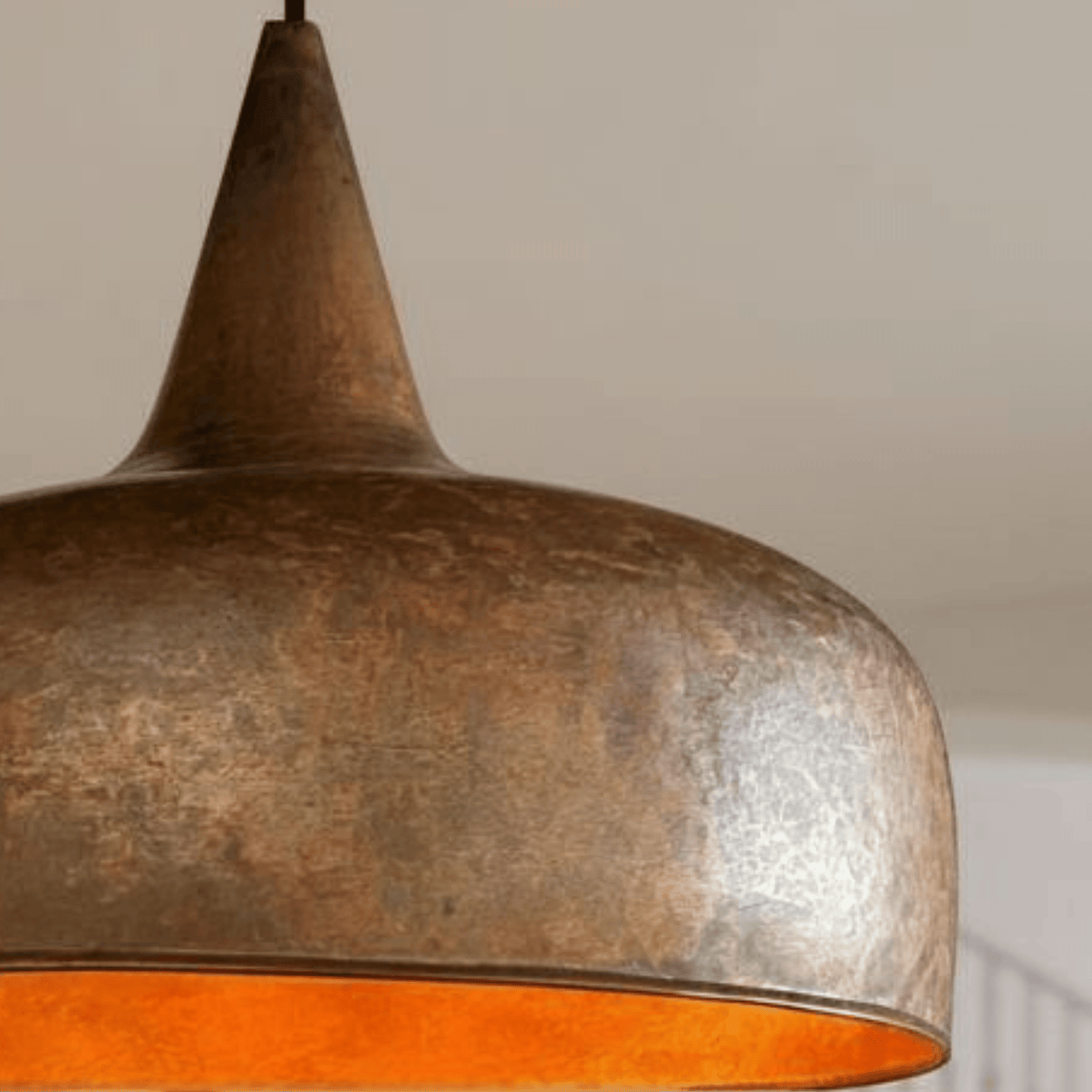 Aged Copper Dome Pendant – Vintage Ceiling Light for Kitchen Interiors - BRASSDORIA