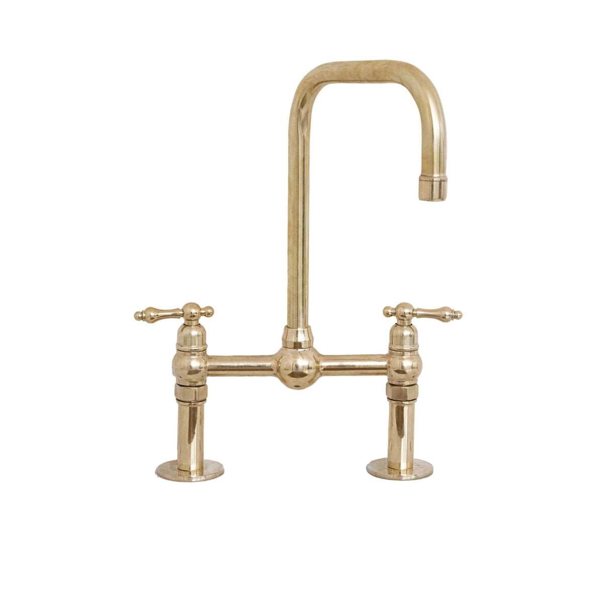 Antique Brass Kitchen Bridge Faucet - BRASSDORIA