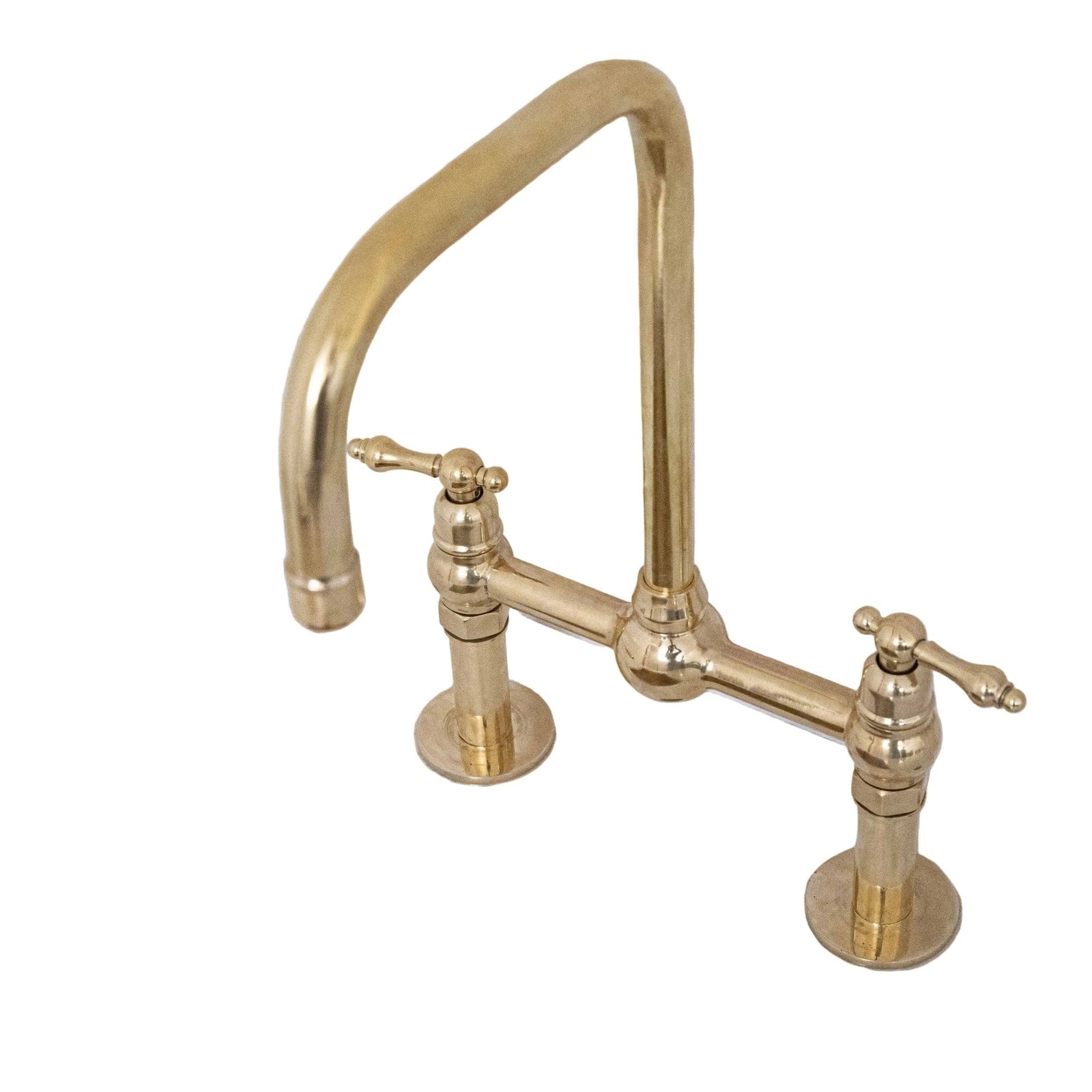 Antique Brass Kitchen Bridge Faucet - BRASSDORIA