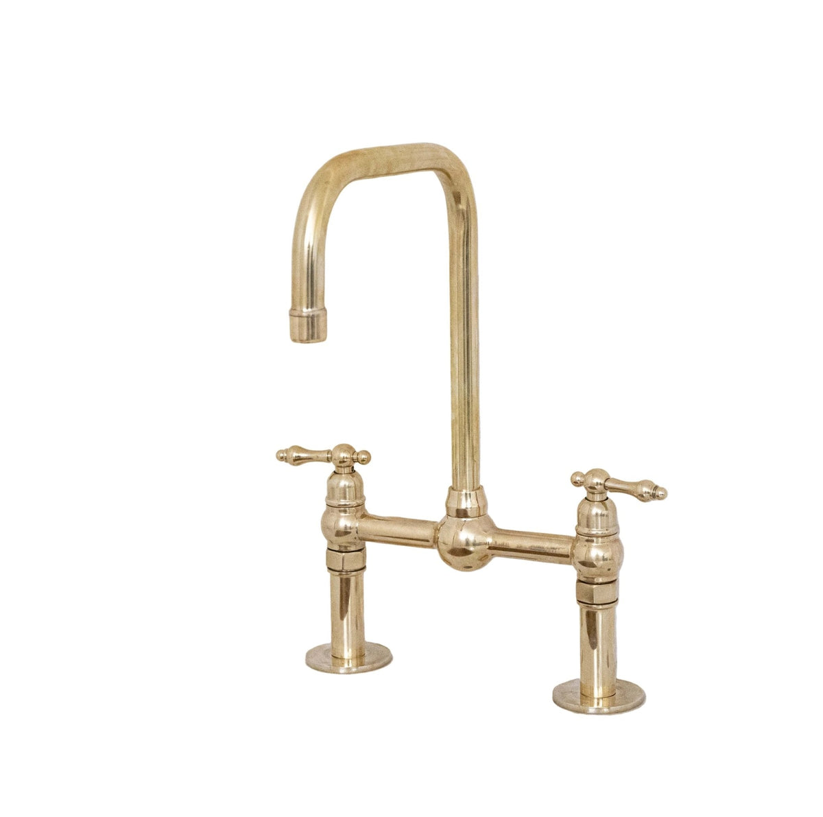 Antique Brass Kitchen Bridge Faucet - BRASSDORIA