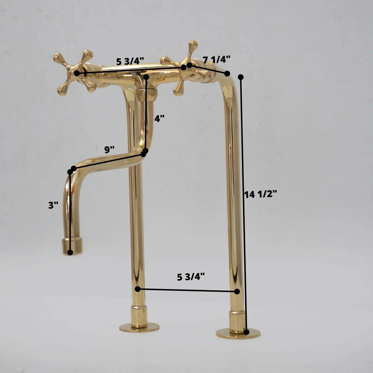 Antique Brass Kitchen Faucet - Unlacquered Brass Faucet - BRASSDORIA
