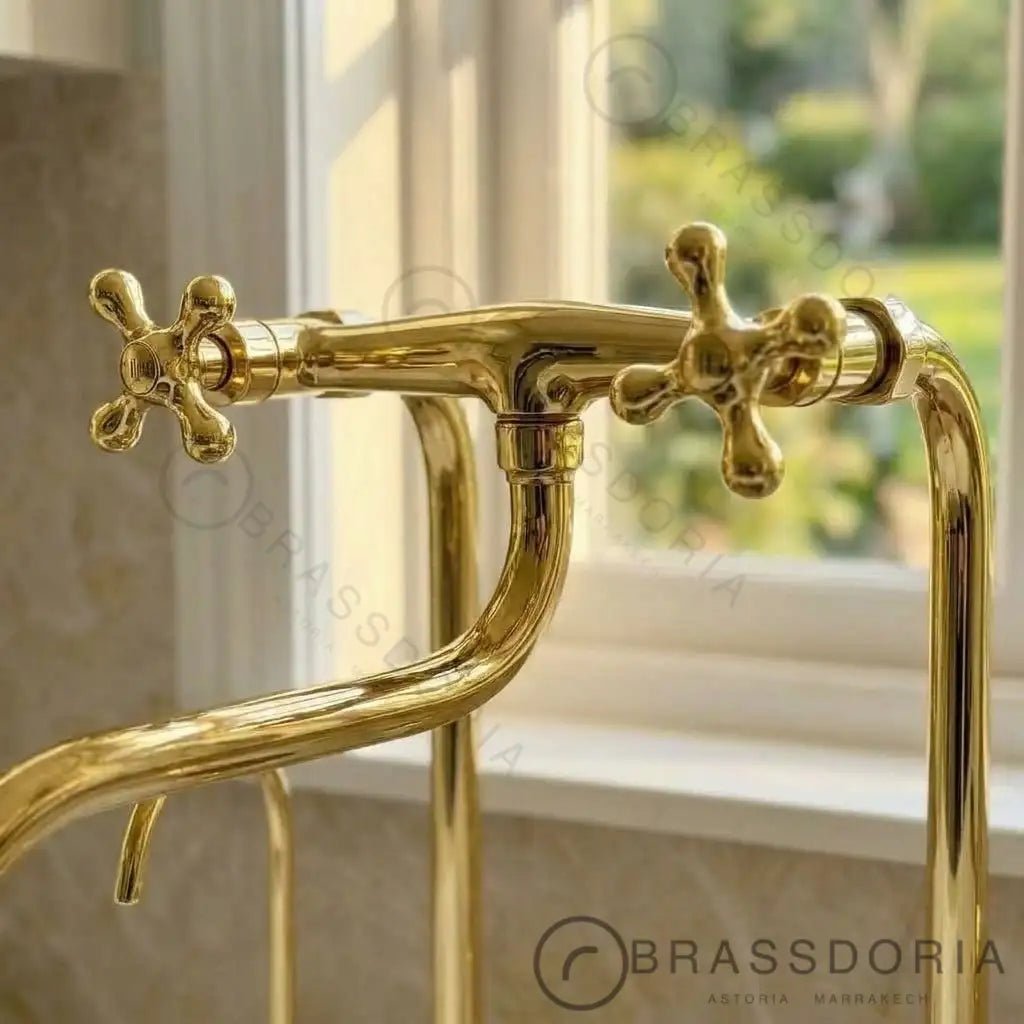 Antique Brass Kitchen Faucet - Unlacquered Brass Faucet - BRASSDORIA