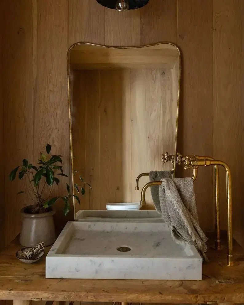 Antique Brass Kitchen Faucet - Unlacquered Brass Faucet - BRASSDORIA
