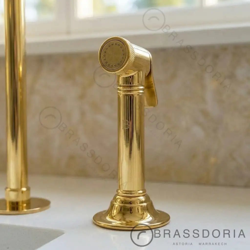 Antique Brass Kitchen Faucet - Unlacquered Brass Faucet - BRASSDORIA