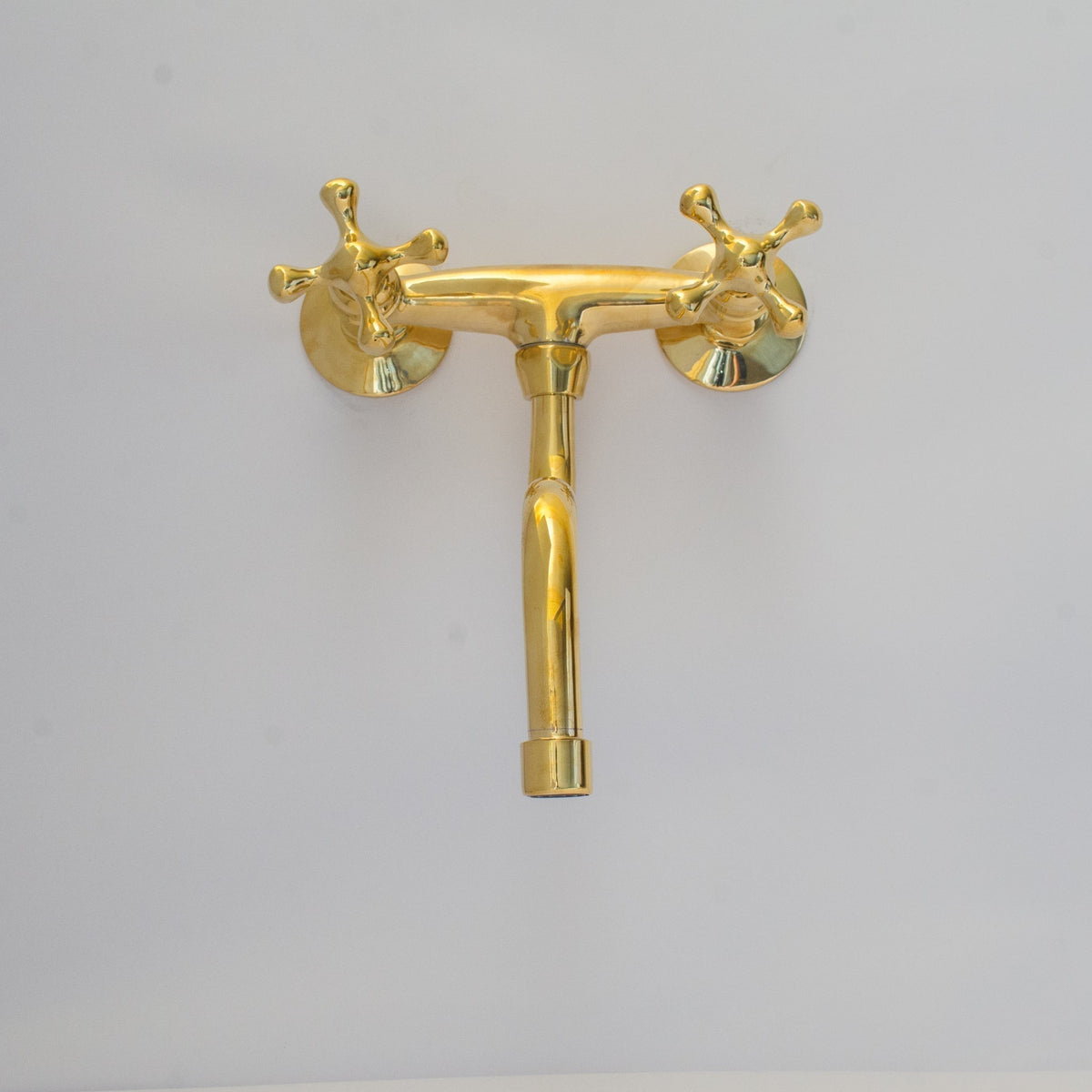 Antique Brass Kitchen Faucet - Wall Kitchen Faucet - BRASSDORIA