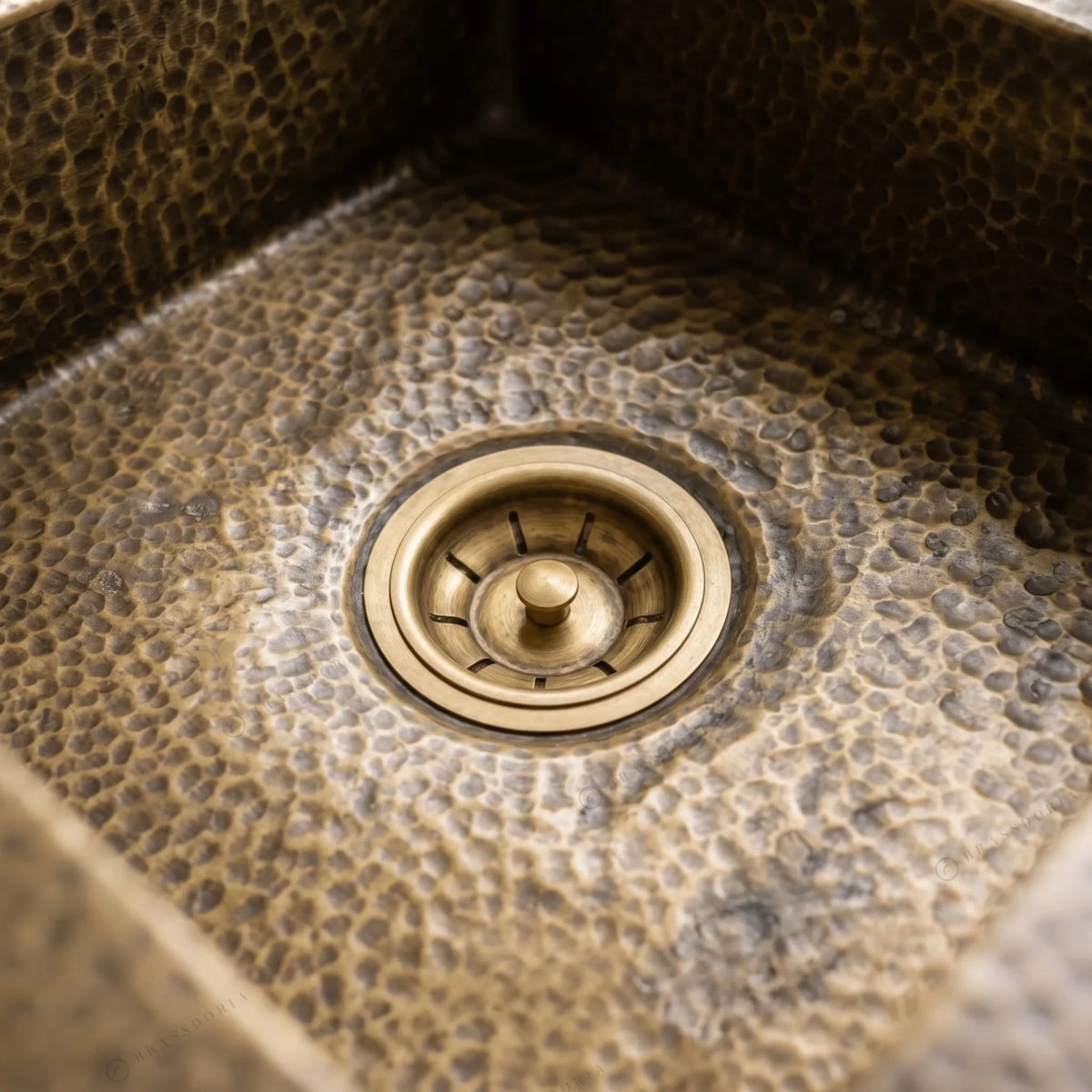 Antique Bronze Hammered Brass Undermount Sink – Rustic Brass Kitchen Sink - BRASSDORIA