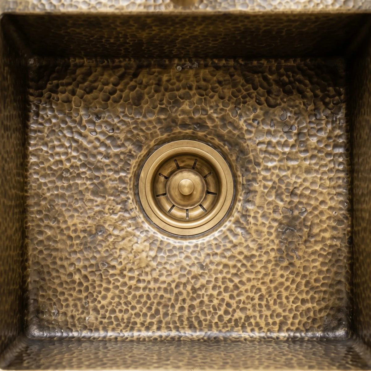 Antique Bronze Hammered Brass Undermount Sink – Rustic Brass Kitchen Sink - BRASSDORIA