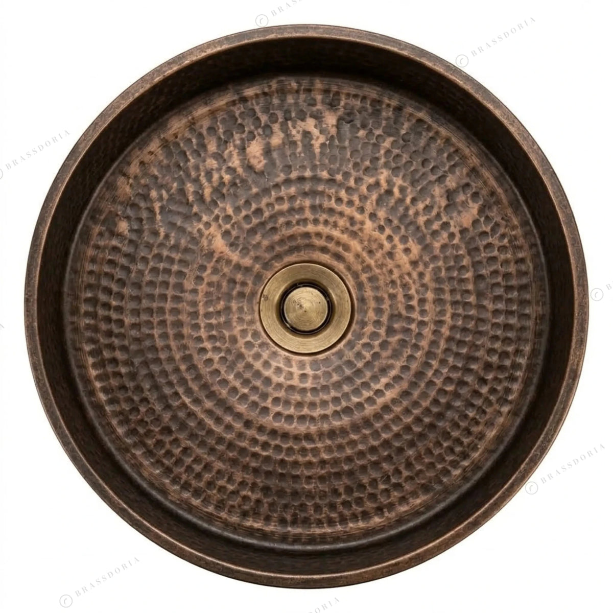 Antique Bronze Vessel Sink – Hammered Bathroom Basin & Rustic Vanity Bowl - BRASSDORIA