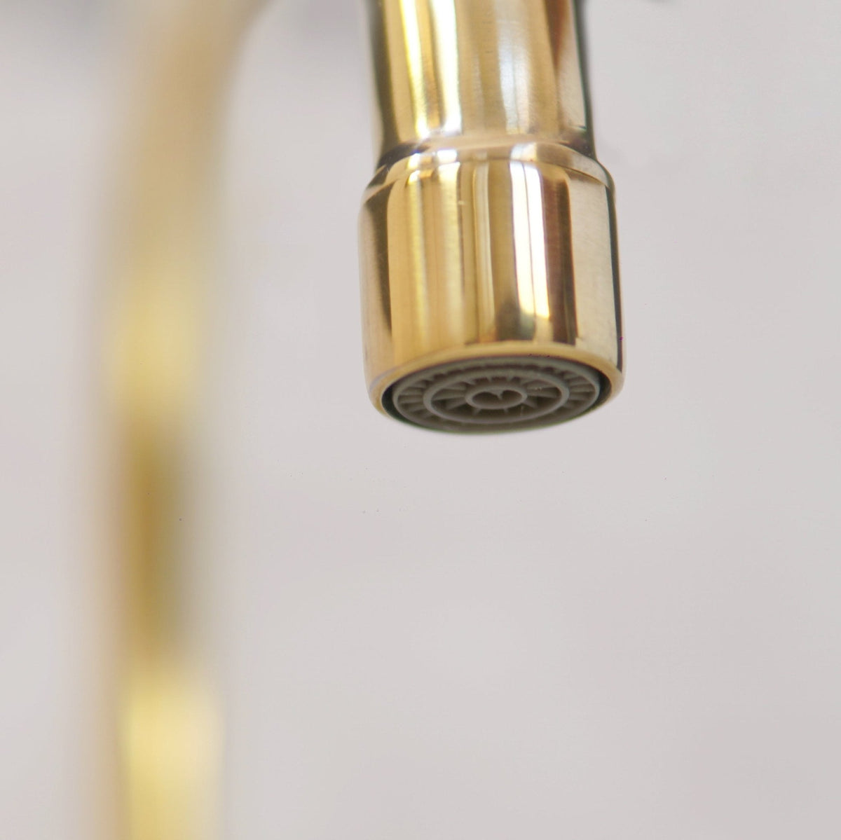 Brass Bridge Kitchen Faucet With Curved Legs - BRASSDORIA