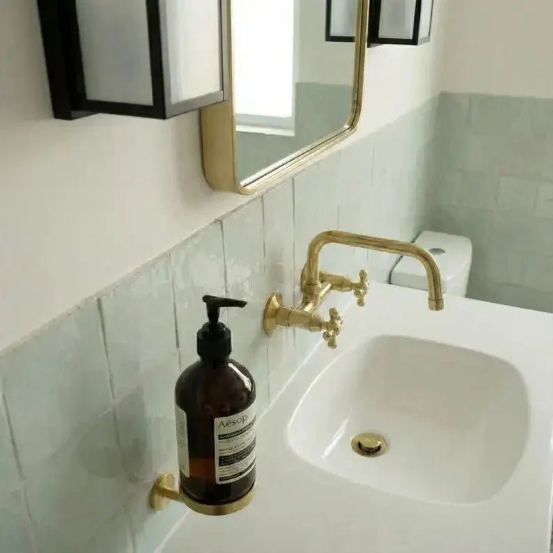 Brass Kitchen Faucet - Vintage Brass Kitchen Faucet - BRASSDORIA