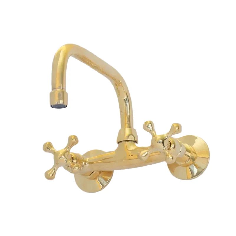 Brass Kitchen Faucet - Vintage Brass Kitchen Faucet - BRASSDORIA