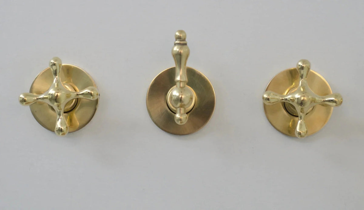 Brass Shower Fixtures - Dual Shower Head - BRASSDORIA