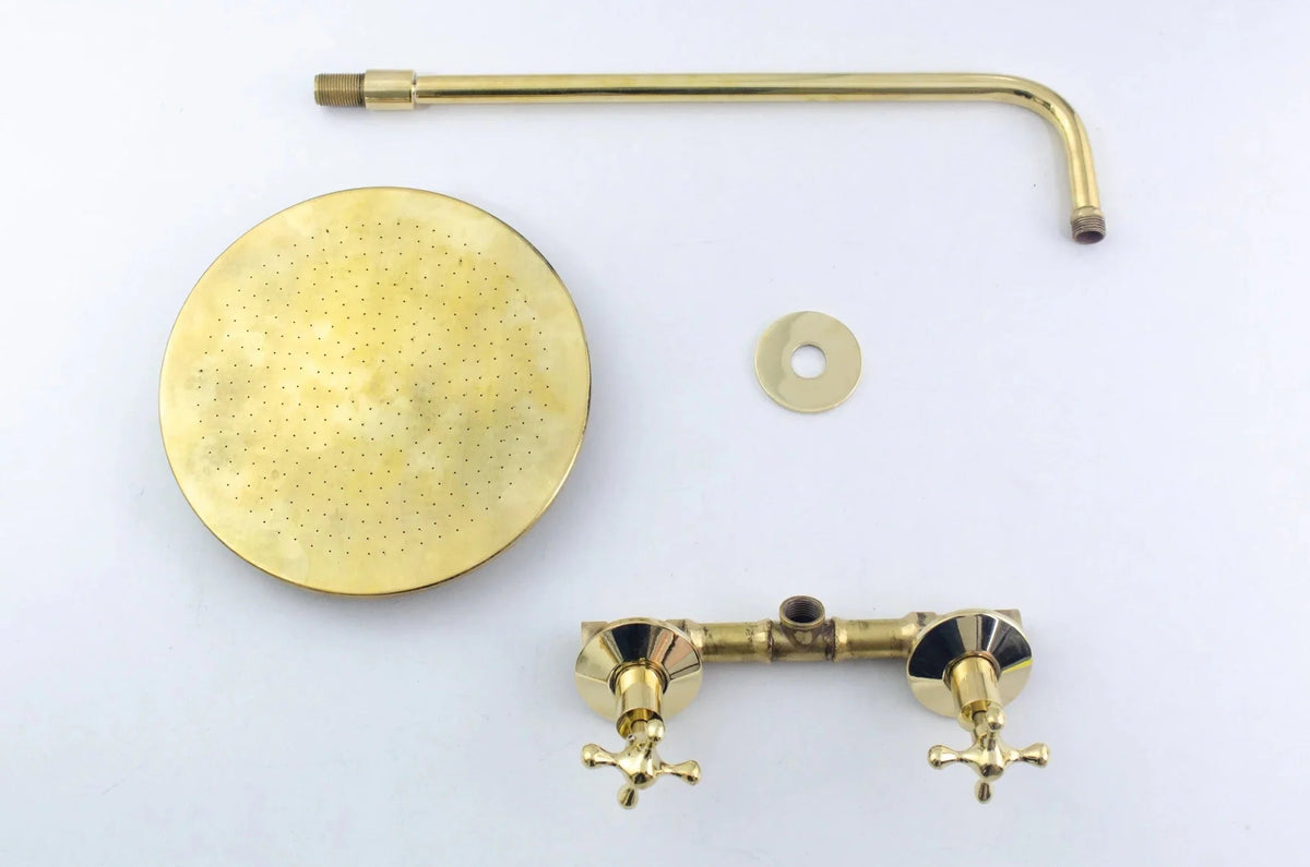 Brass Shower System - Brass Shower Set - BRASSDORIA