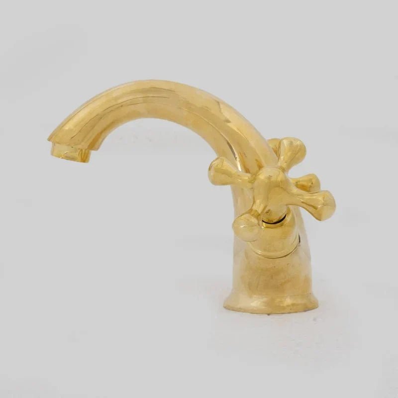 Brass Single Hole Bathroom Faucet - Bath Vanity Faucet - BRASSDORIA