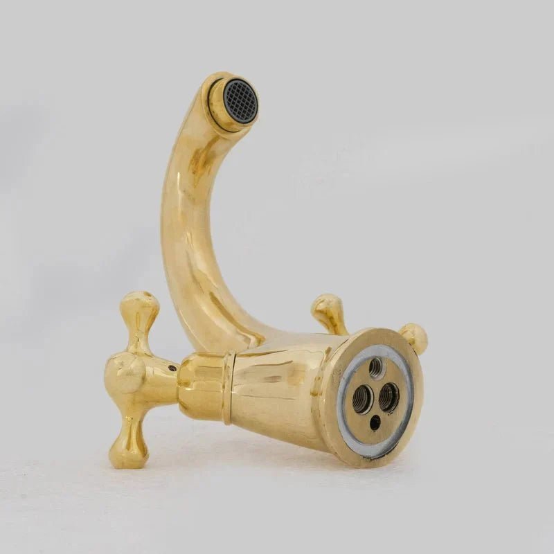 Brass Single Hole Bathroom Faucet - Bath Vanity Faucet - BRASSDORIA