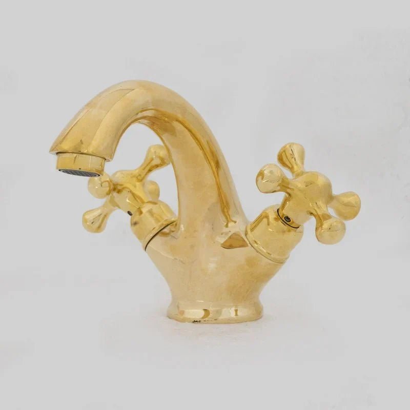 Brass Single Hole Bathroom Faucet - Bath Vanity Faucet - BRASSDORIA