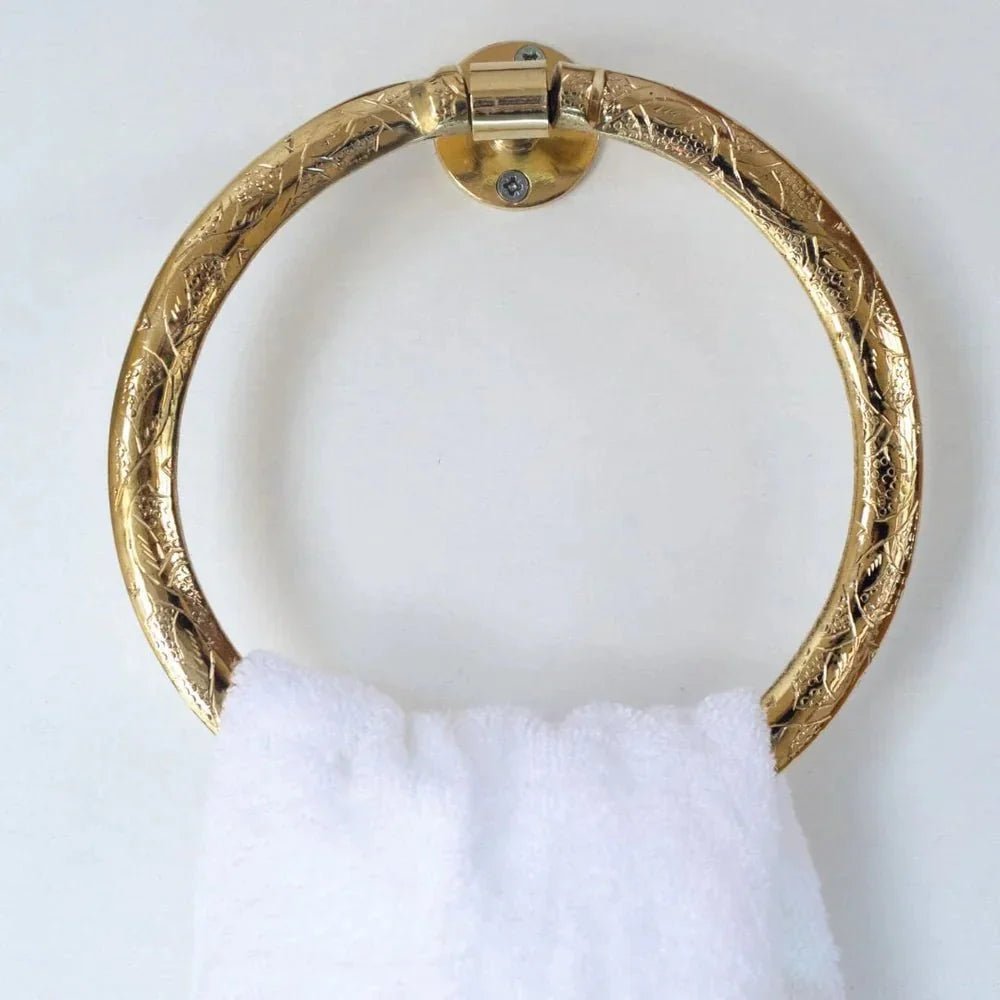Brass Towel Holder For Bathroom - BRASSDORIA