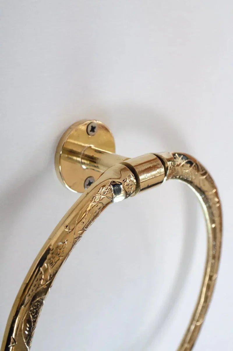 Brass Towel Holder For Bathroom - BRASSDORIA