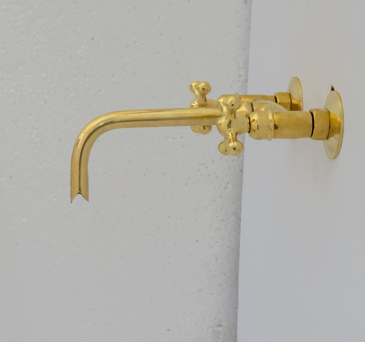 Brass Wall Mount Faucet - Antique Brass Bathroom Faucet - BRASSDORIA
