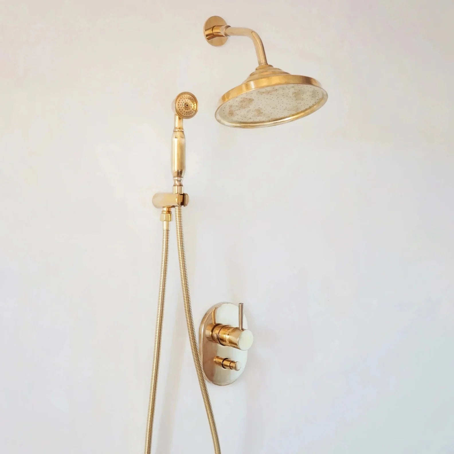 Built in Brass Shower System, Antique Brass Shower Fixtures - BRASSDORIA