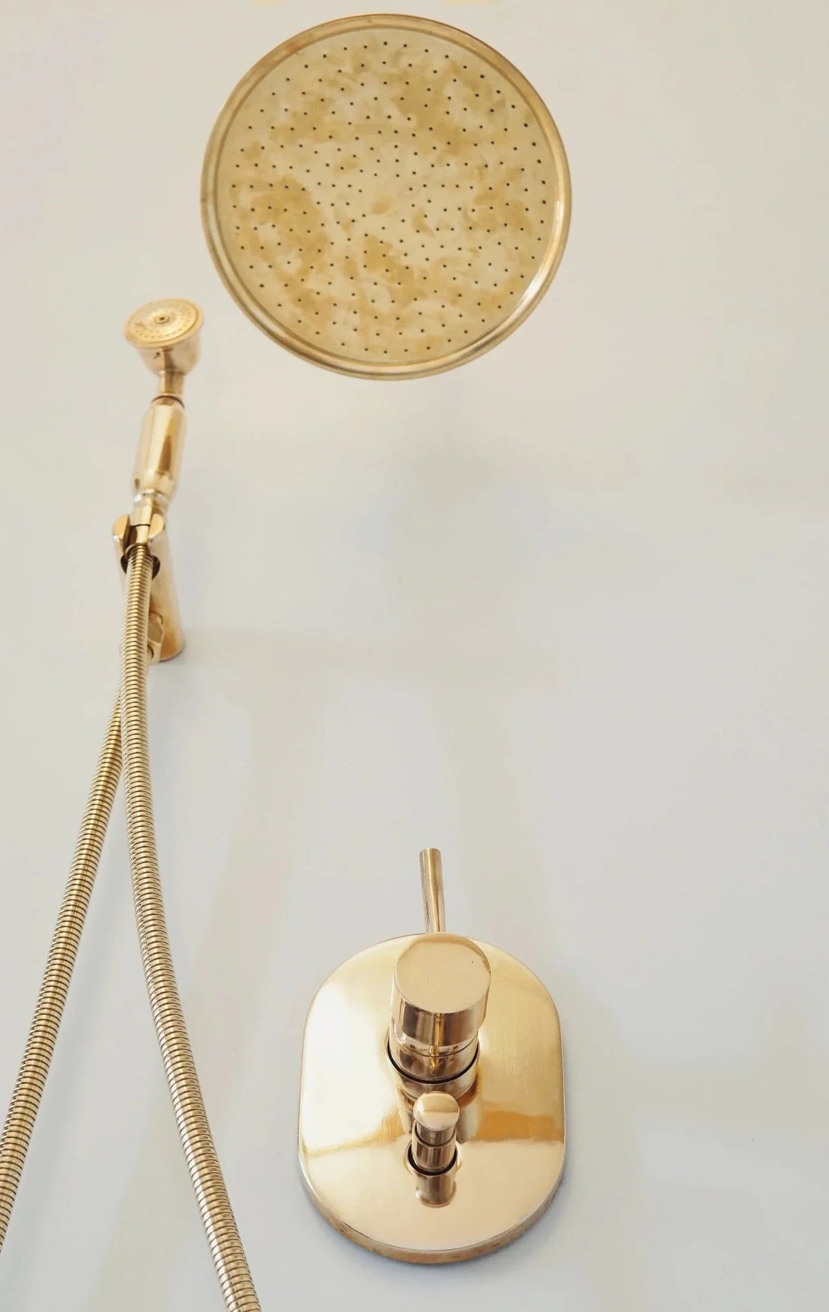 Built in Brass Shower System, Antique Brass Shower Fixtures - BRASSDORIA
