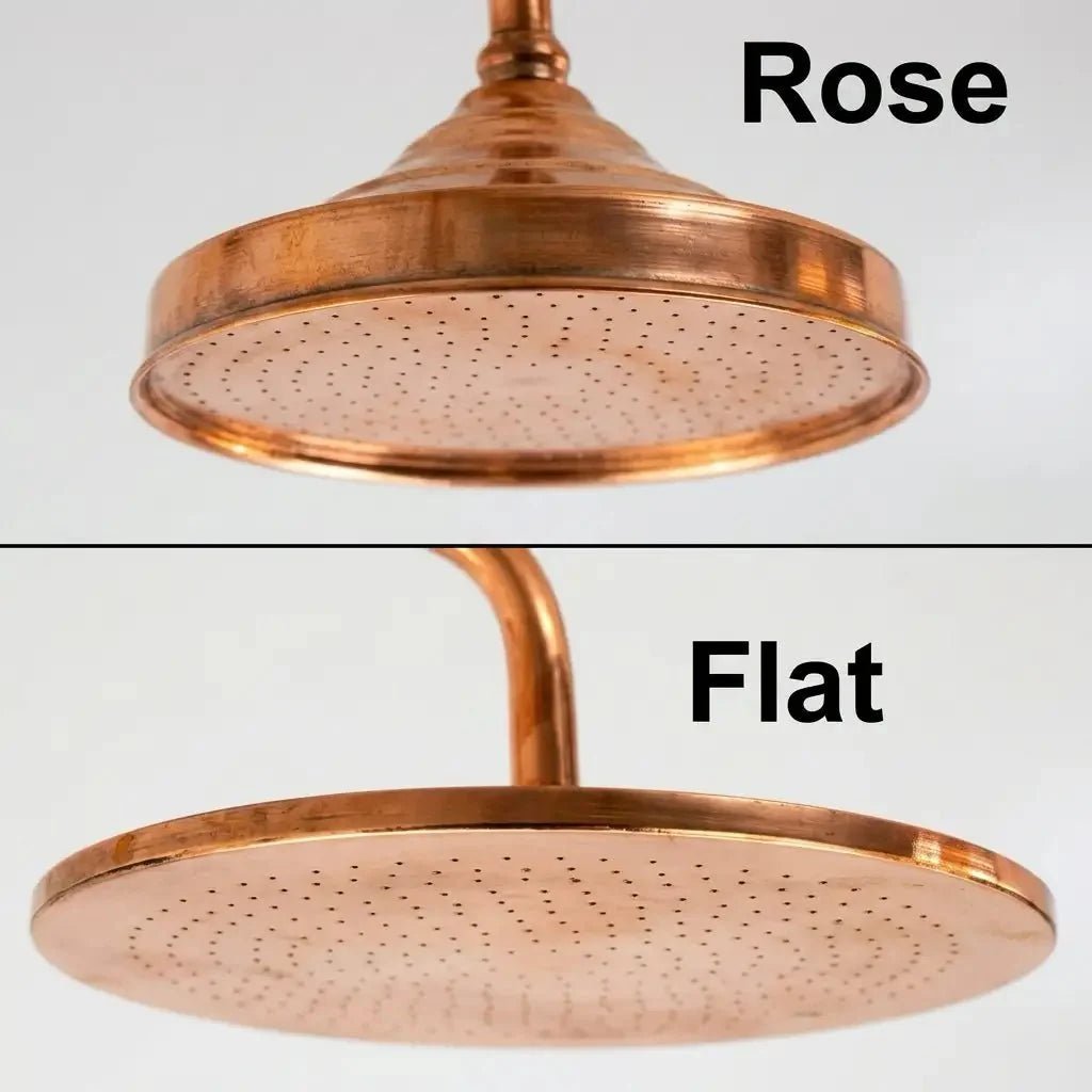 Copper Outdoor Shower System - Solid Copper Wall Mounted - BRASSDORIA