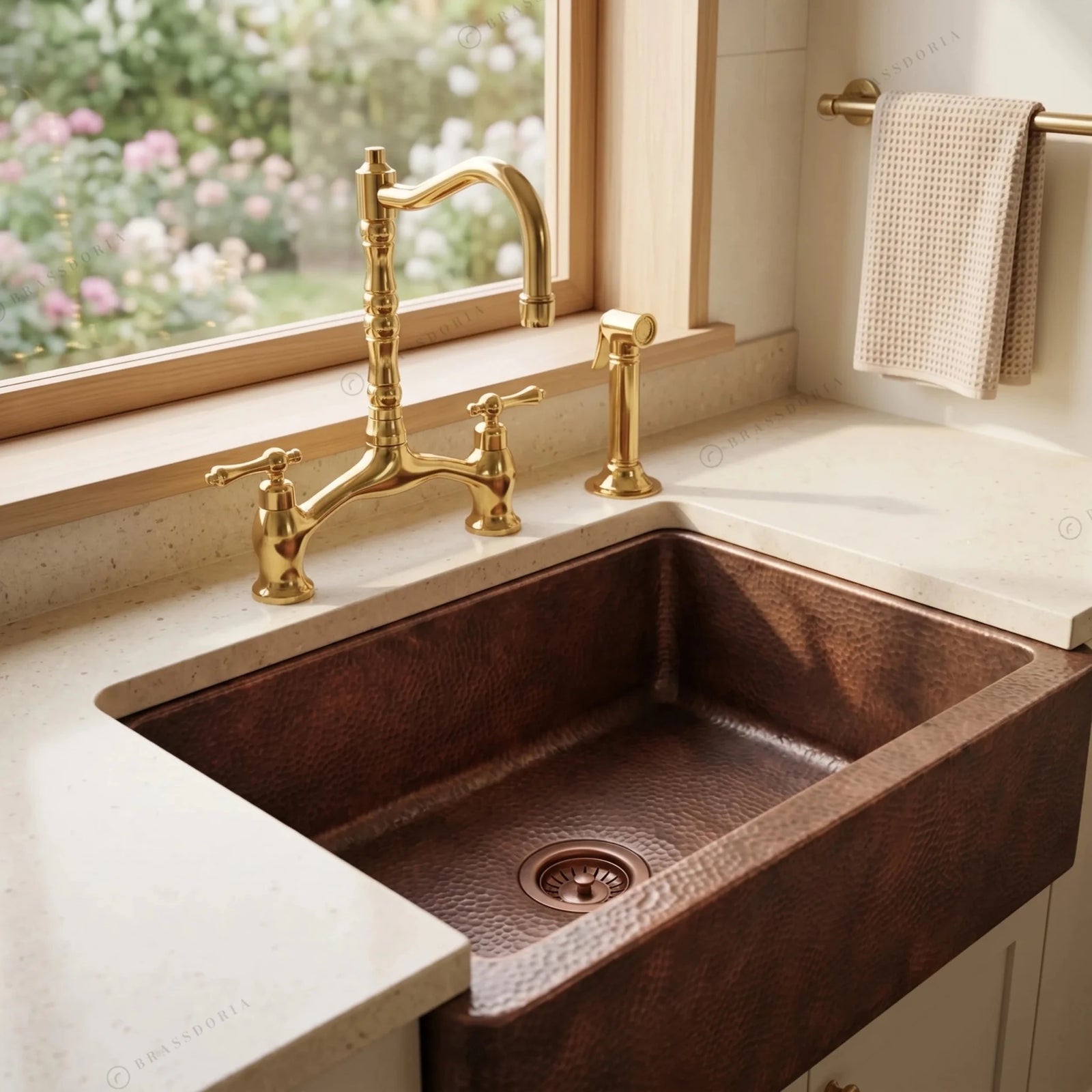 Dark Copper Farmhouse Apron Sink – Xylo - BRASSDORIA