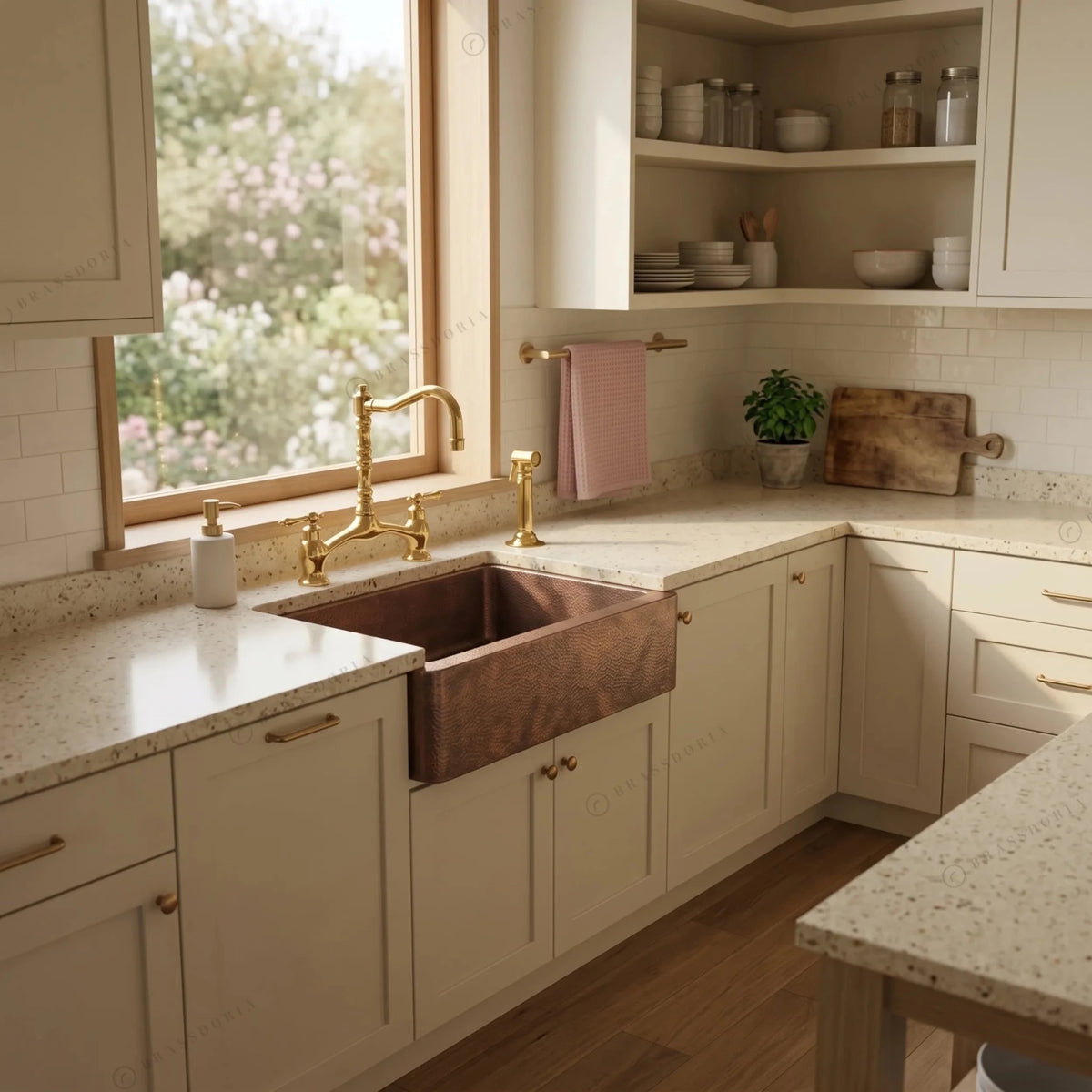 Dark Copper Farmhouse Apron Sink – Xylo - BRASSDORIA