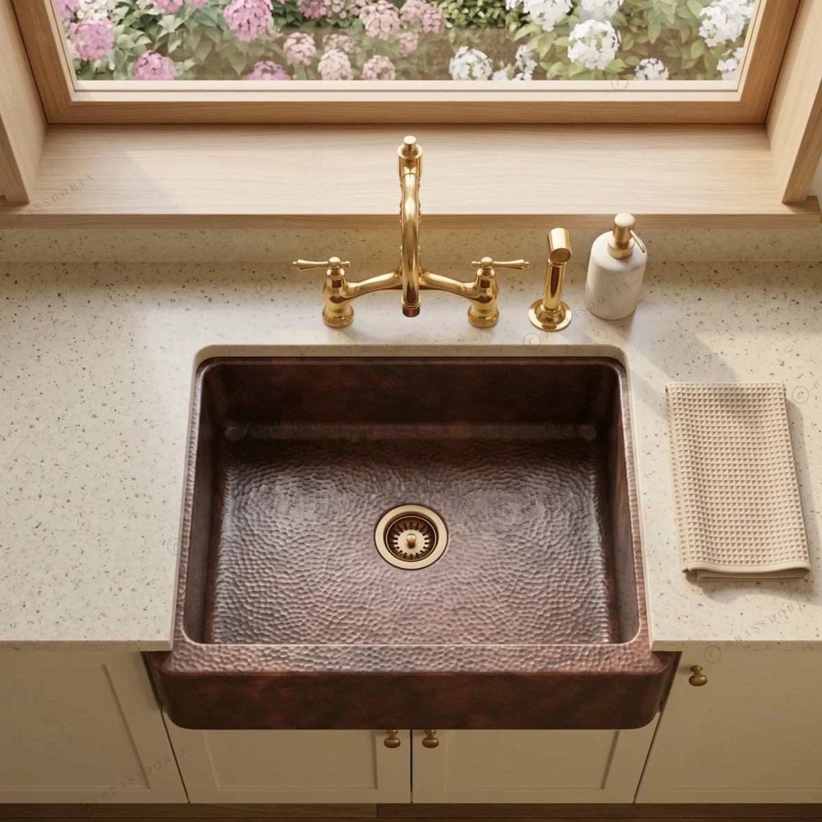 Dark Copper Farmhouse Apron Sink – Xylo - BRASSDORIA