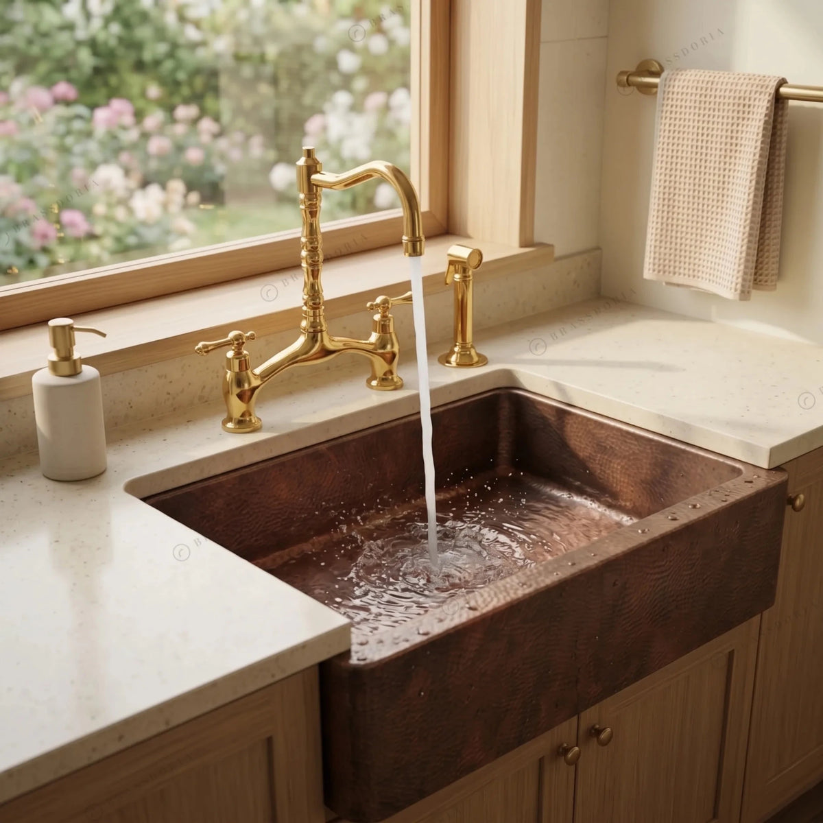 Dark Copper Farmhouse Apron Sink – Xylo - BRASSDORIA