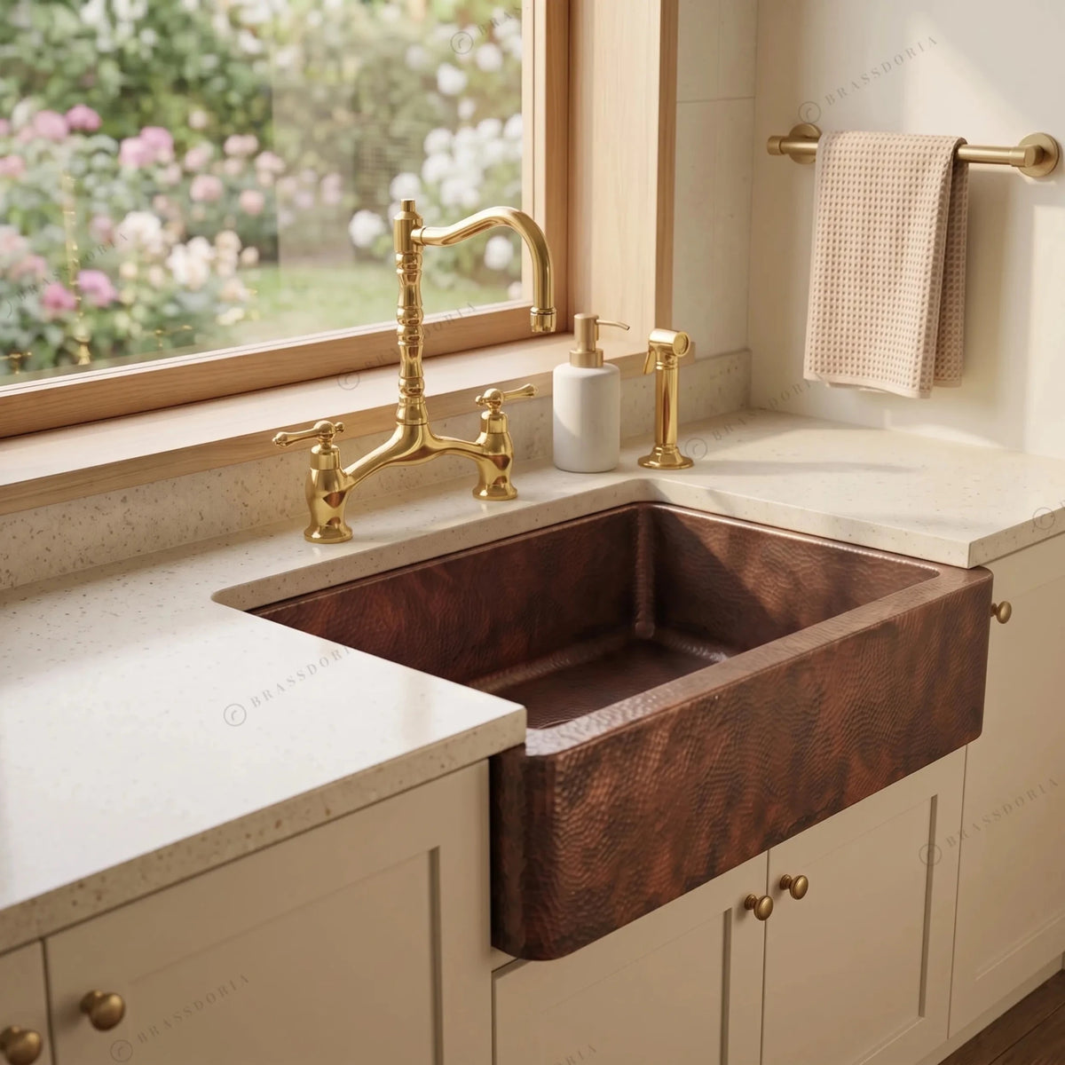 Dark Copper Farmhouse Apron Sink – Xylo - BRASSDORIA