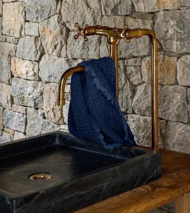 Elephant Trunk Spout Brass Kitchen Faucet - BRASSDORIA
