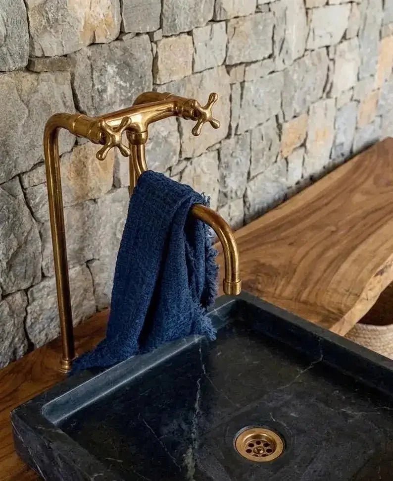 Elephant Trunk Spout Brass Kitchen Faucet - BRASSDORIA