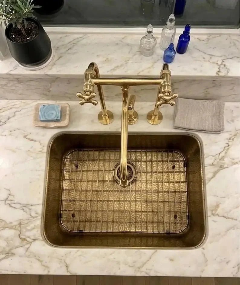 Elephant Trunk Spout Brass Kitchen Faucet - BRASSDORIA