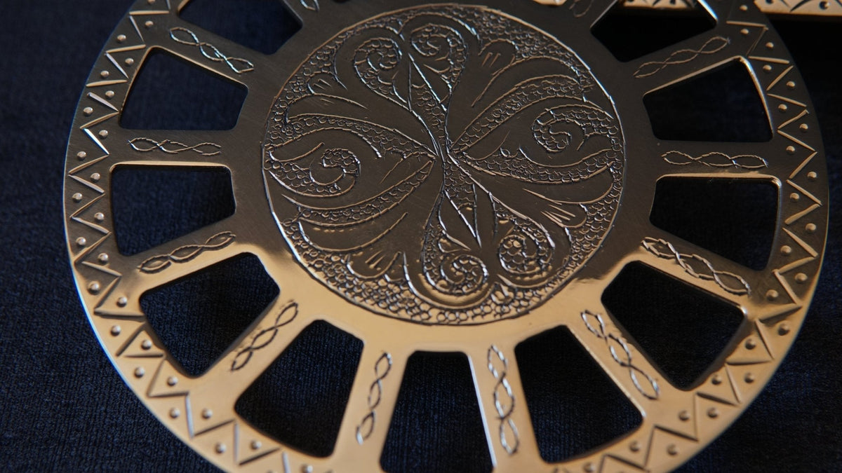 Engraved Brass Square Bathroom Floor Drain - BRASSDORIA