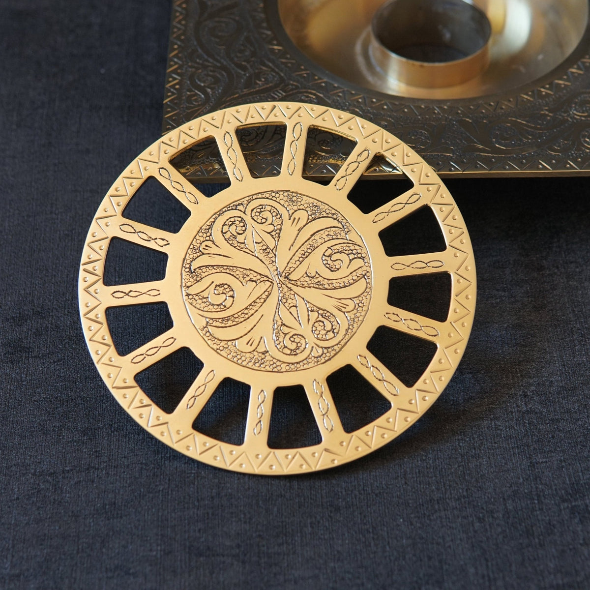 Engraved Brass Square Bathroom Floor Drain - BRASSDORIA