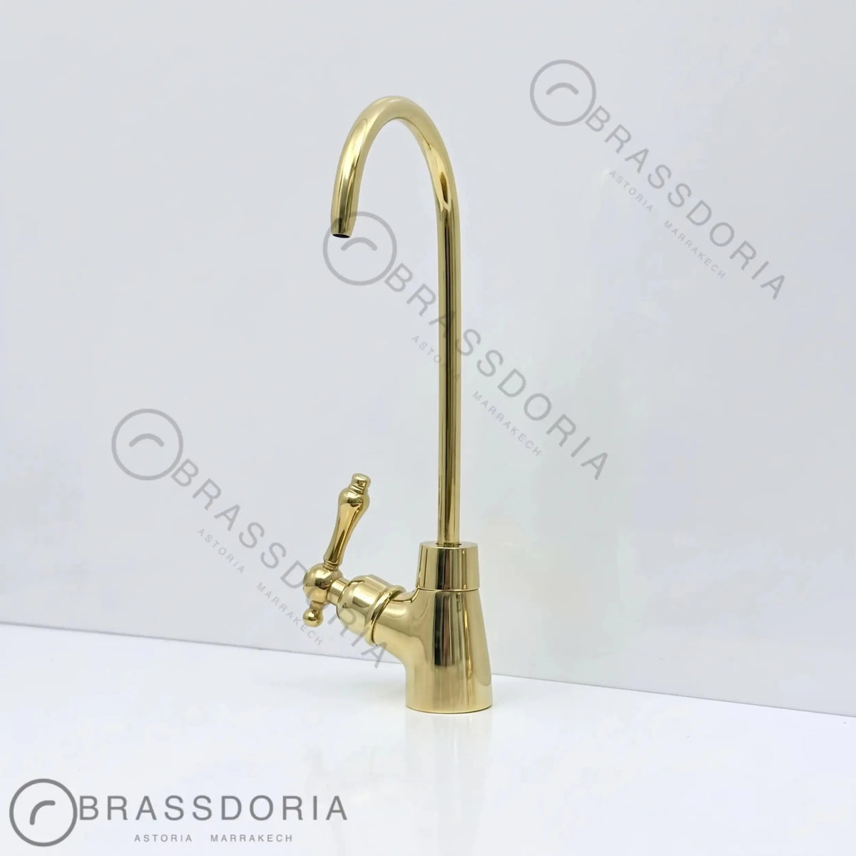 Grand Victorian Brass Bridge Faucet Set – Ornate Cross Handle Kitchen Fixture - BRASSDORIA