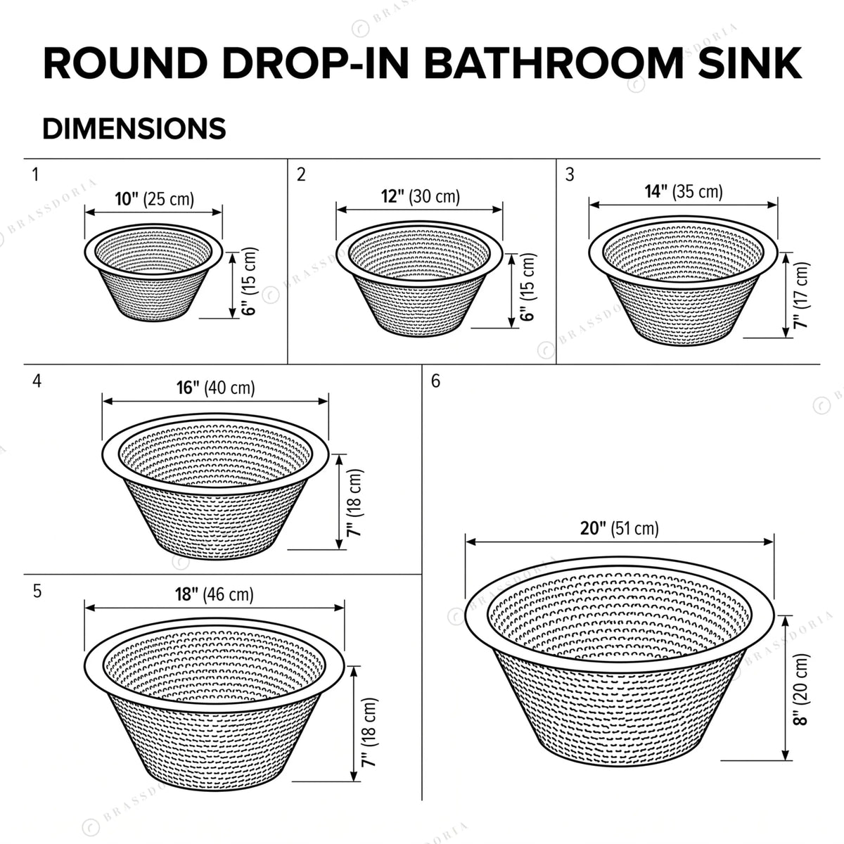 Hammered Copper Bathroom Sink – Handcrafted Vessel & Undermount Wash Basin - BRASSDORIA