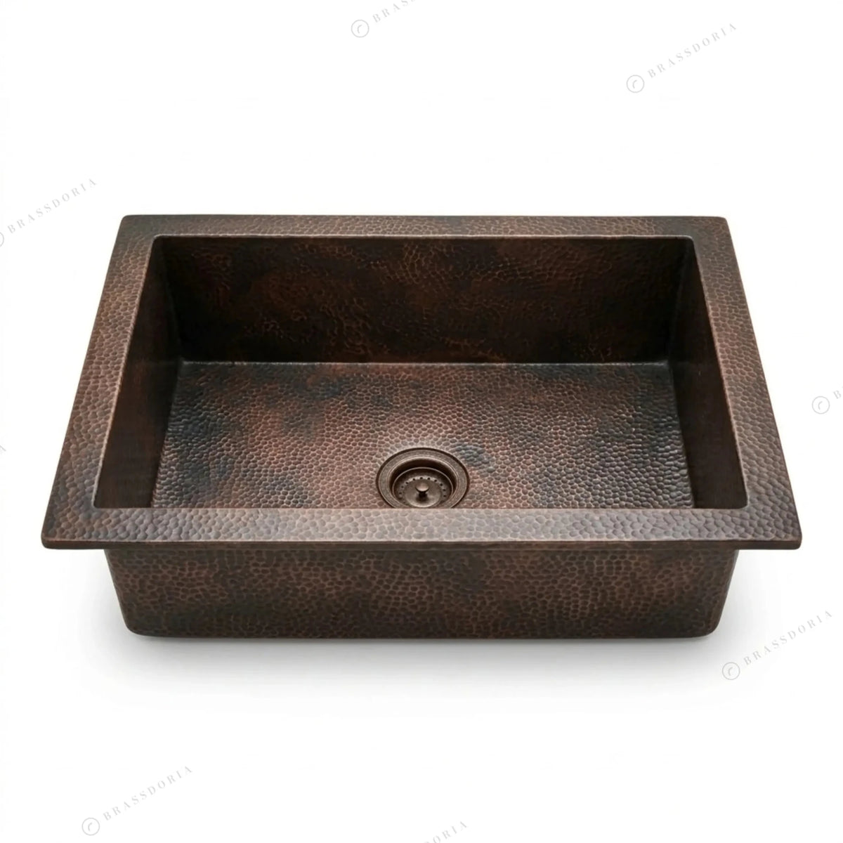 Hammered Copper Top Mount Sink – Nebula - BRASSDORIA