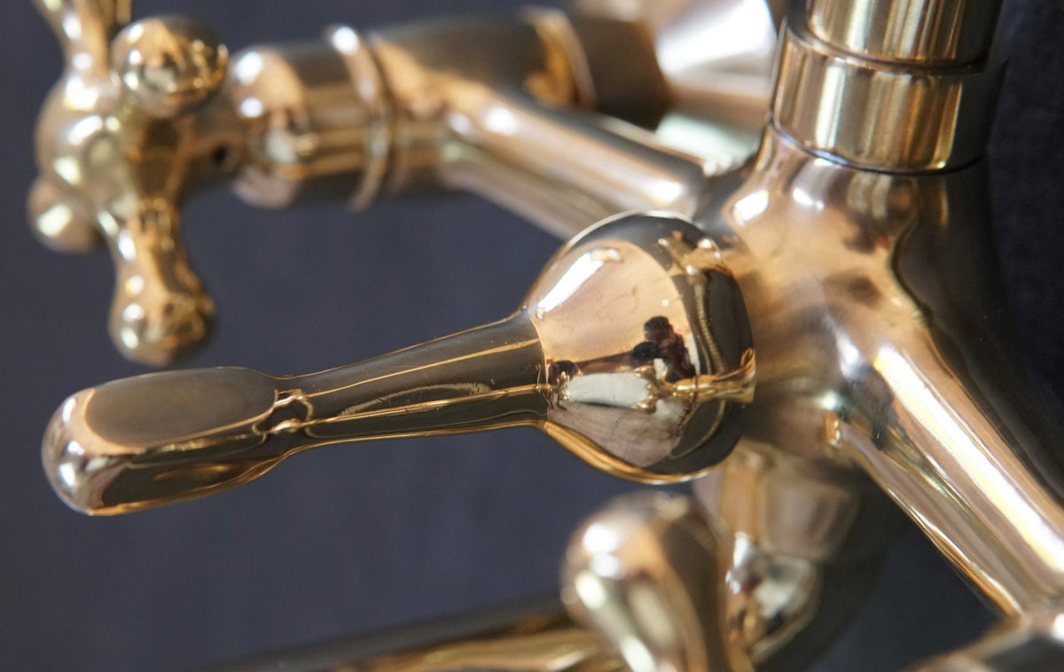 Handcrafted Solid Brass Shower System with Tub Filler - BRASSDORIA