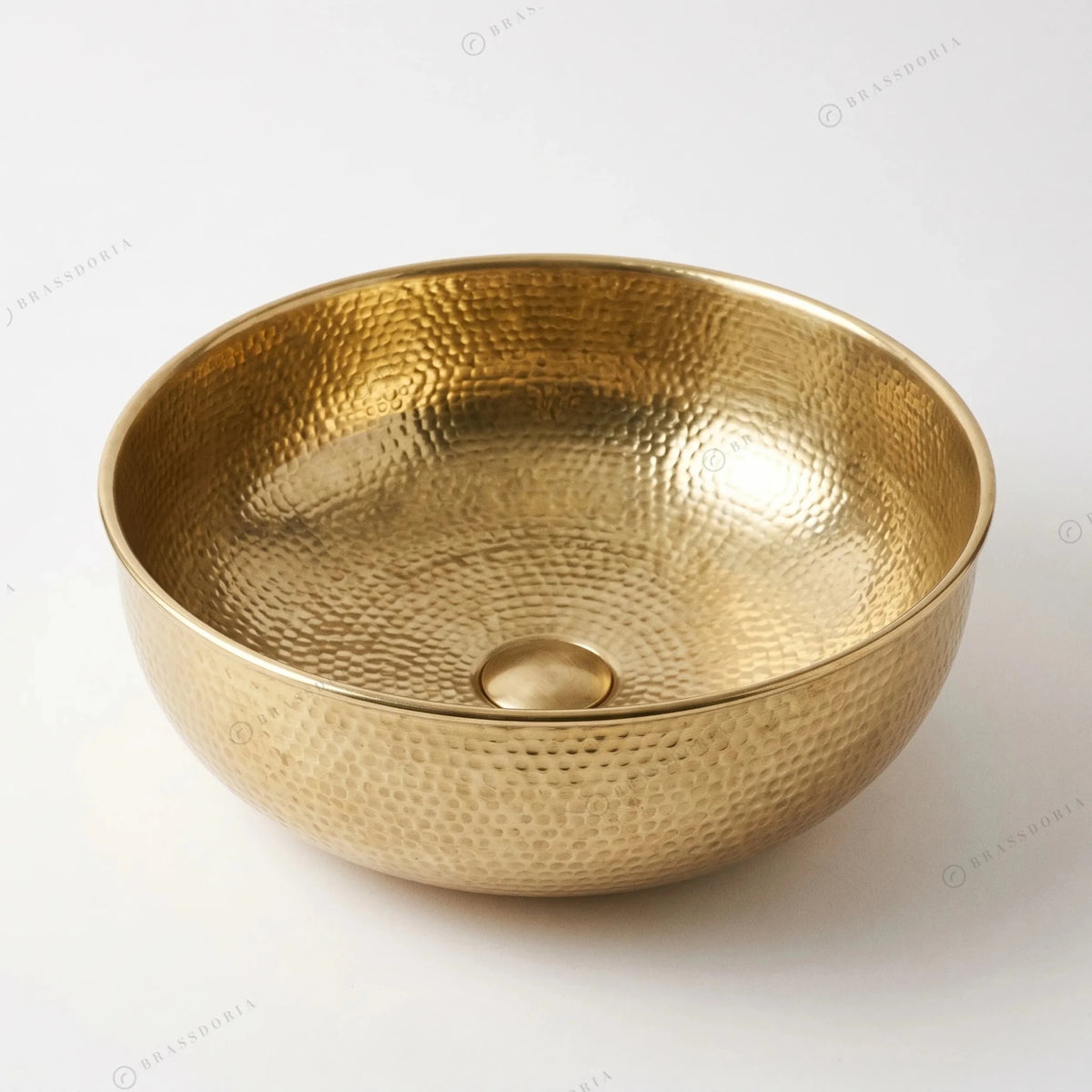 Handmade Hammered Brass Vessel Sink – Moroccan Gold Washbasin & Rustic Vanity Decor - BRASSDORIA