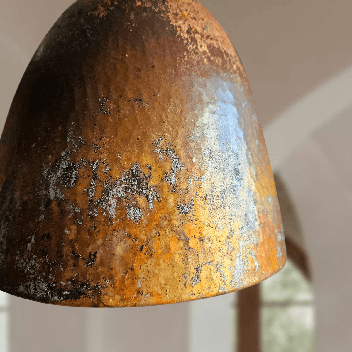 Oxidized Copper Dome Pendant – Rustic Ceiling Light for Warm Kitchen Spaces - BRASSDORIA
