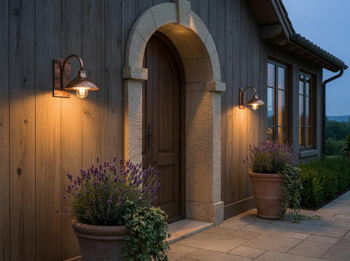 Personalised 9 Handmade Copper Gooseneck Wall Sconce, Rustic Farmhouse Outdoor Light - BRASSDORIA