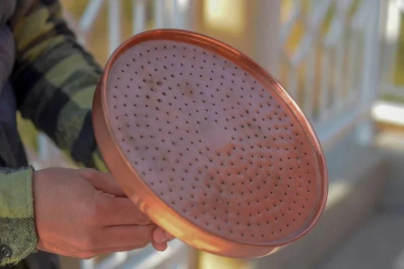 Rain Shower Head, Copper Showerhead, Round Showerhead, Works Outdoor - BRASSDORIA