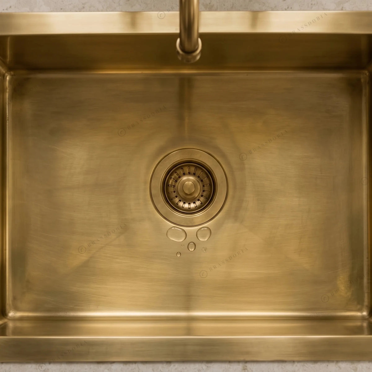 Rectangular Brass Kitchen Sink – Handmade Drop-In Kitchen Sink - BRASSDORIA
