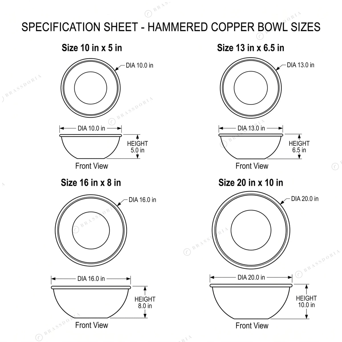 Round Aged Copper Vessel Sink – Bathroom Wash Basin & Outdoor Sink - BRASSDORIA