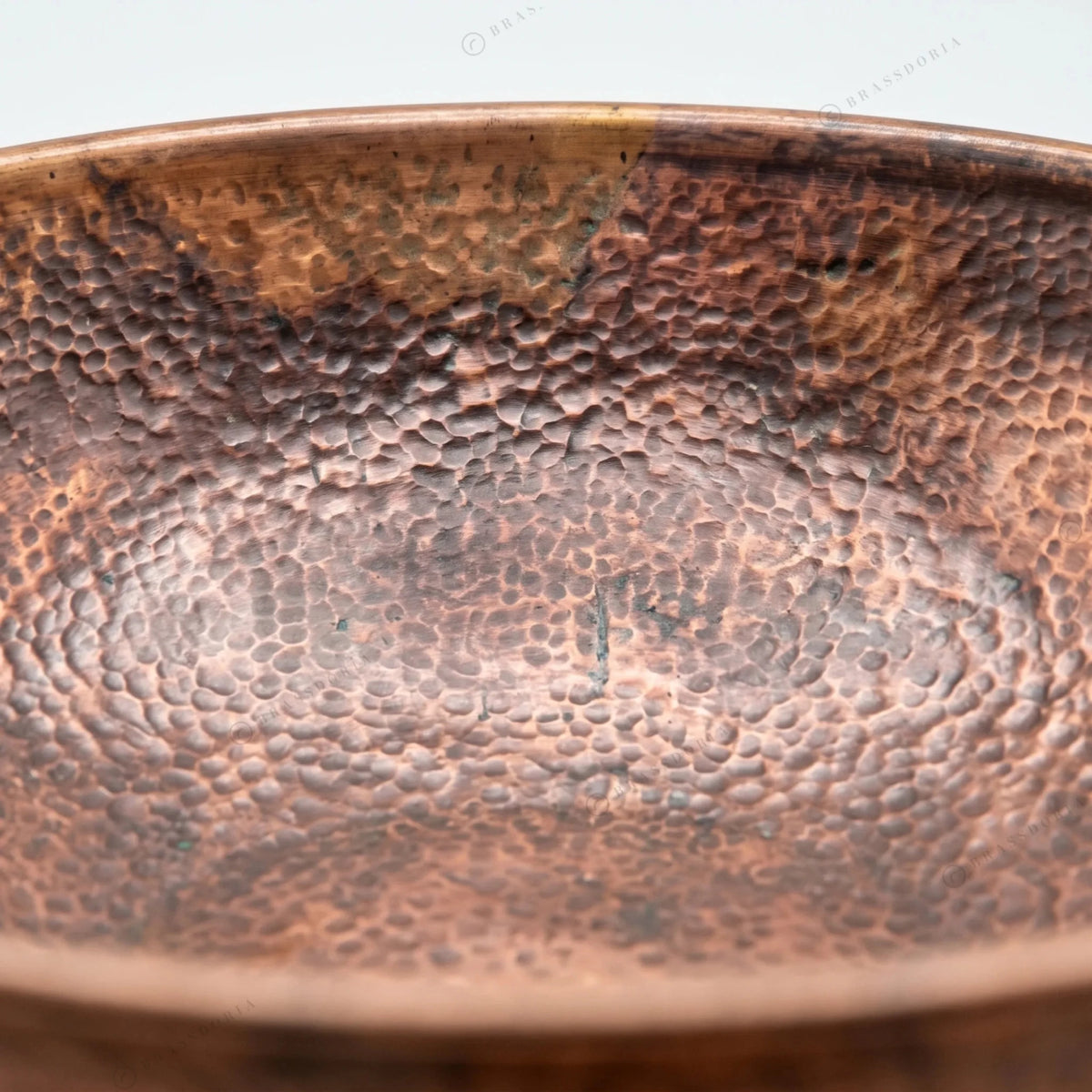 Round Aged Copper Vessel Sink – Bathroom Wash Basin & Outdoor Sink - BRASSDORIA