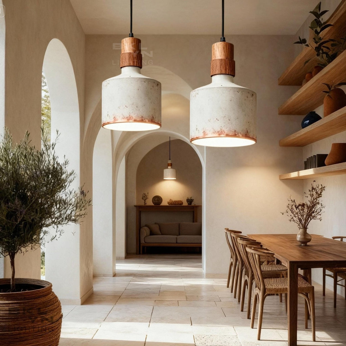 Set Of 3 Wihte Patina Copper Pendant Light – Rustic Farmhouse Dome, Large Oxidized Ceiling Light, Moroccan Style Kitchen Island Fixture - BRASSDORIA