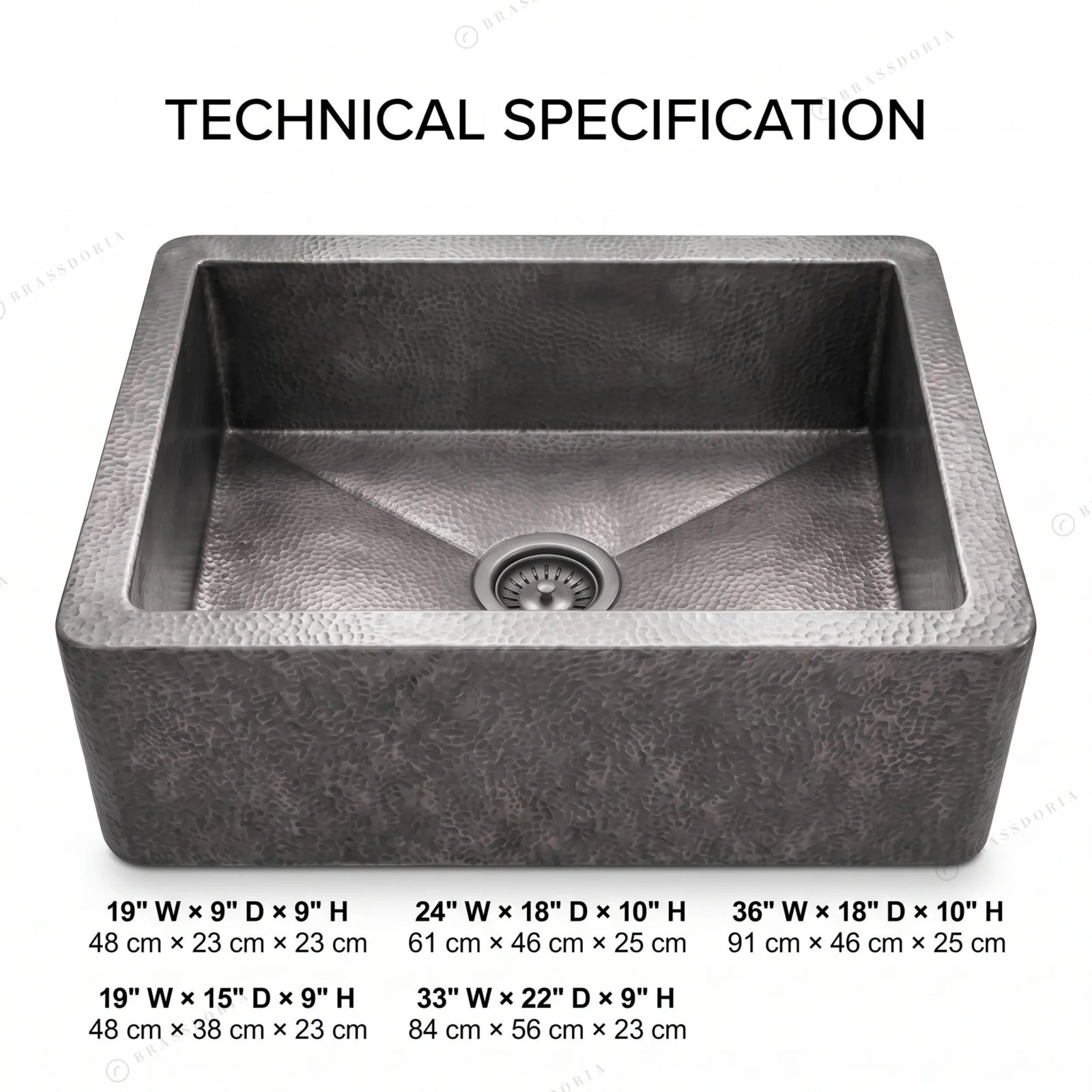 Single Apron Copper Farmhouse Sink – Lona - BRASSDORIA